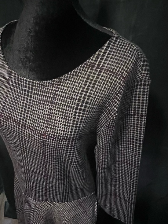 GAP Dresses & Skirts - GAP - Size L - NWT Houndstooth Plaid Peplum Mid-Length Dress in Black and White